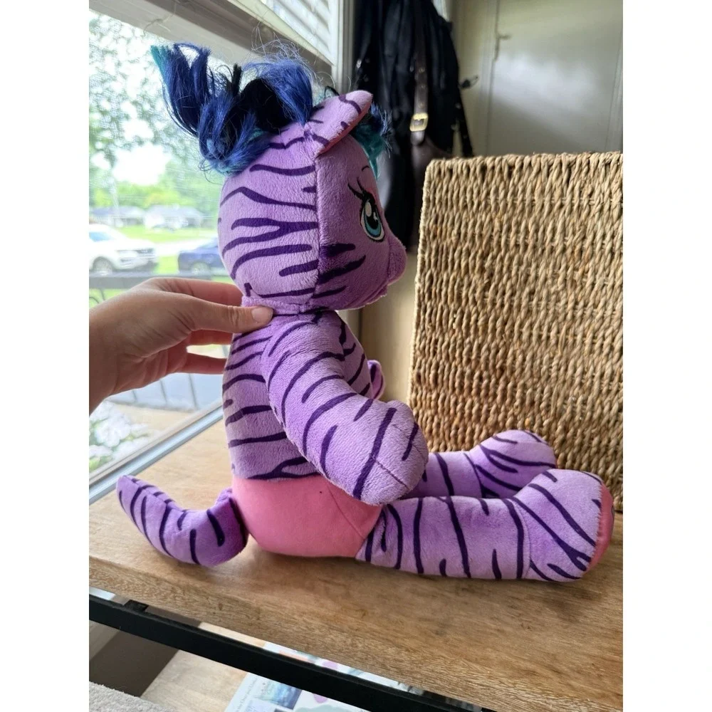 Build A Bear Honey Girls HG Teegan Plush Purple Tiger Cat Stuffed Animal  21